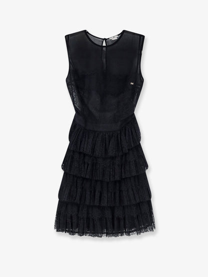 Elisabetta Franchi Lace Mini Dress - Nero