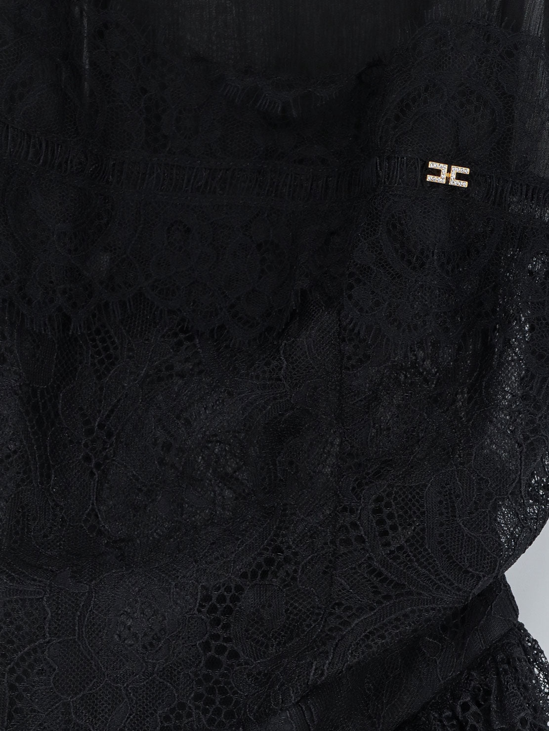 Elisabetta Franchi Lace Mini Dress - Nero