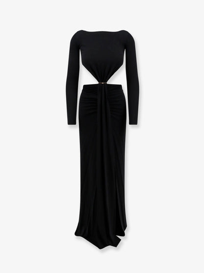 Elisabetta Franchi Red Carpet stretch viscose dress - Nero