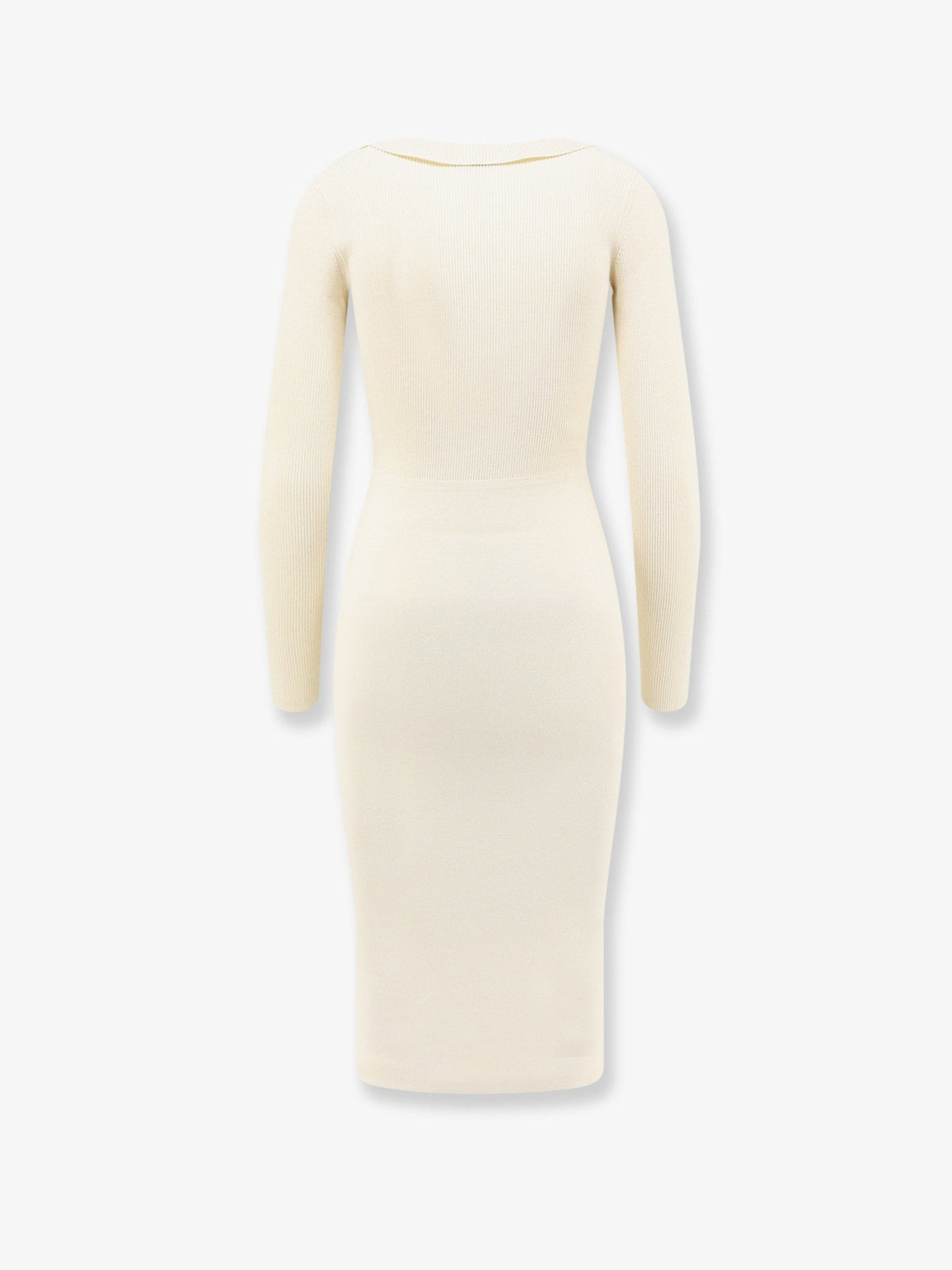 Elisabetta Franchi Long viscose blend dress - Burro