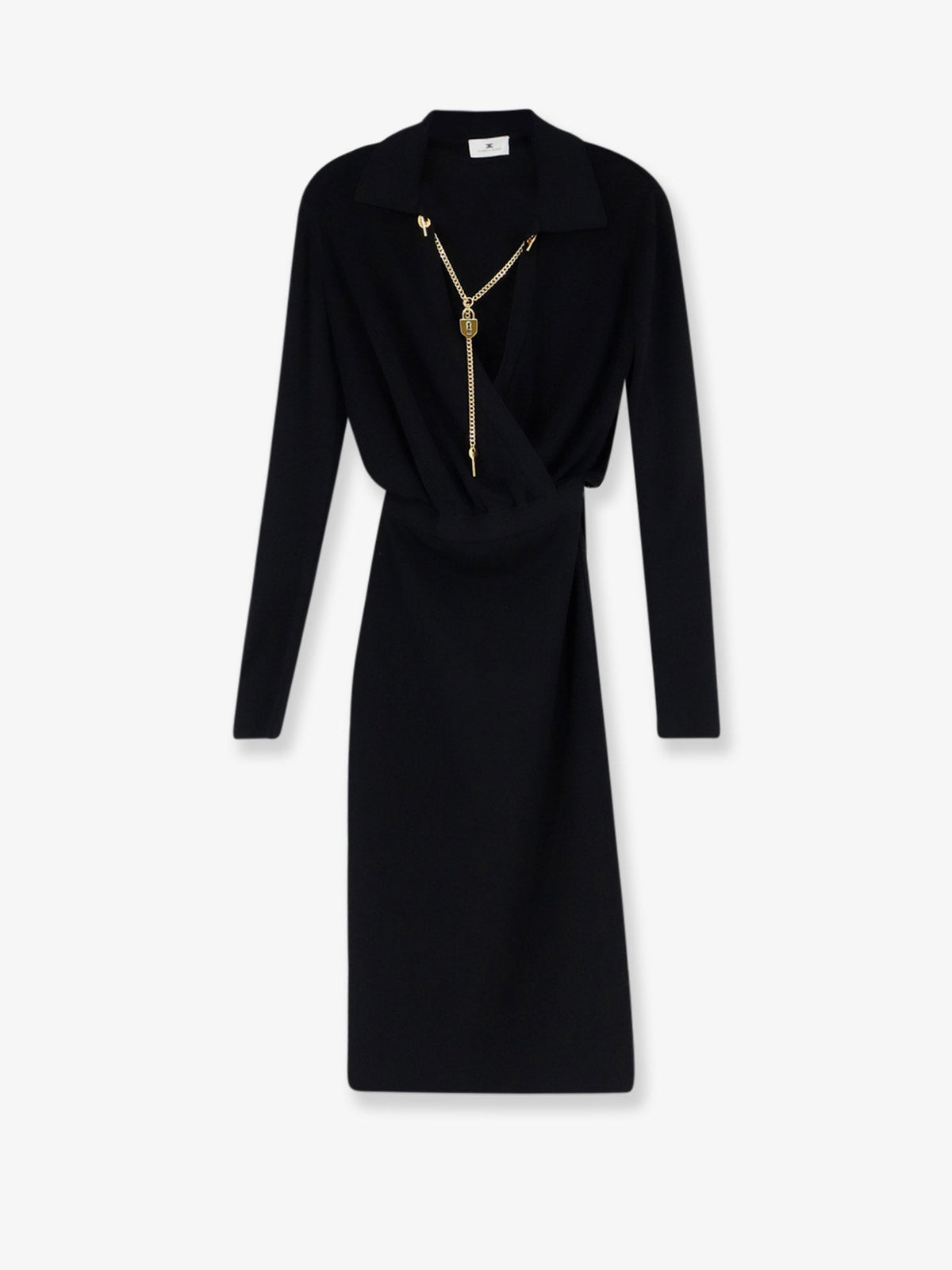 Elisabetta Franchi Viscose blend midi dress - Nero