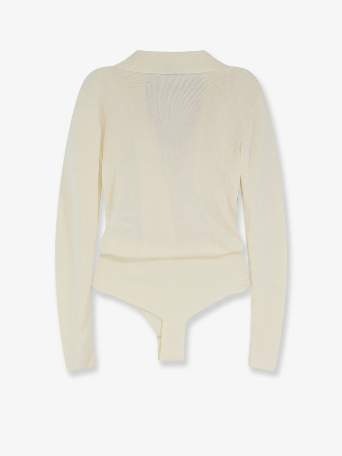 Elisabetta Franchi Viscose blend bodysuit with jewel charm detail - Burro