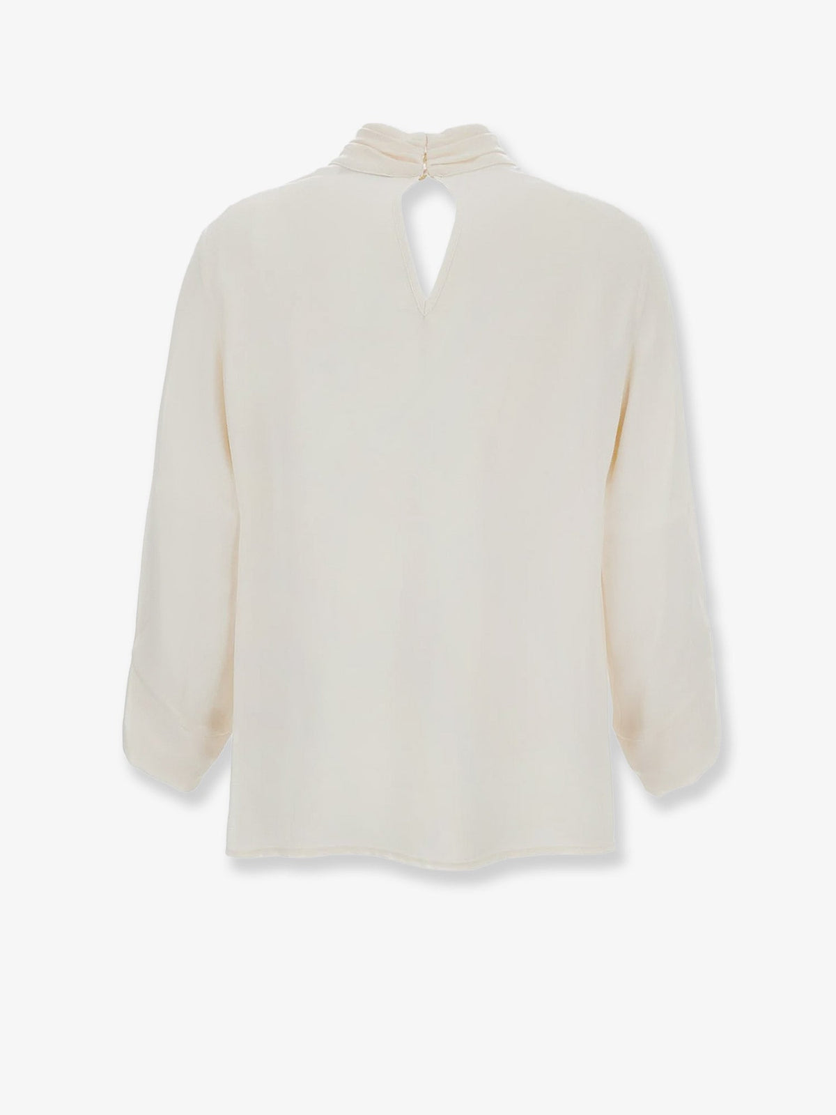Elisabetta Franchi Viscose shirt with contrasting detail - Burro