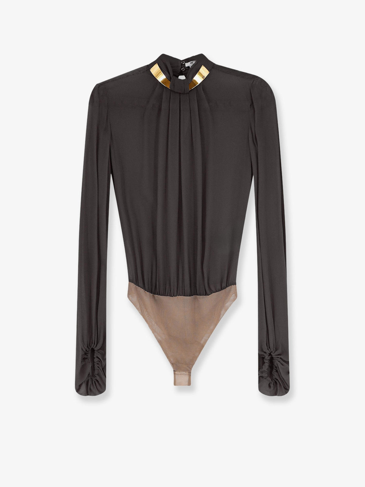 Elisabetta Franchi Viscose shirt with body detail - Nero