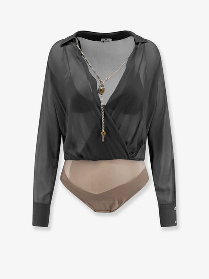 Elisabetta Franchi Viscose Body Shirt - Nero