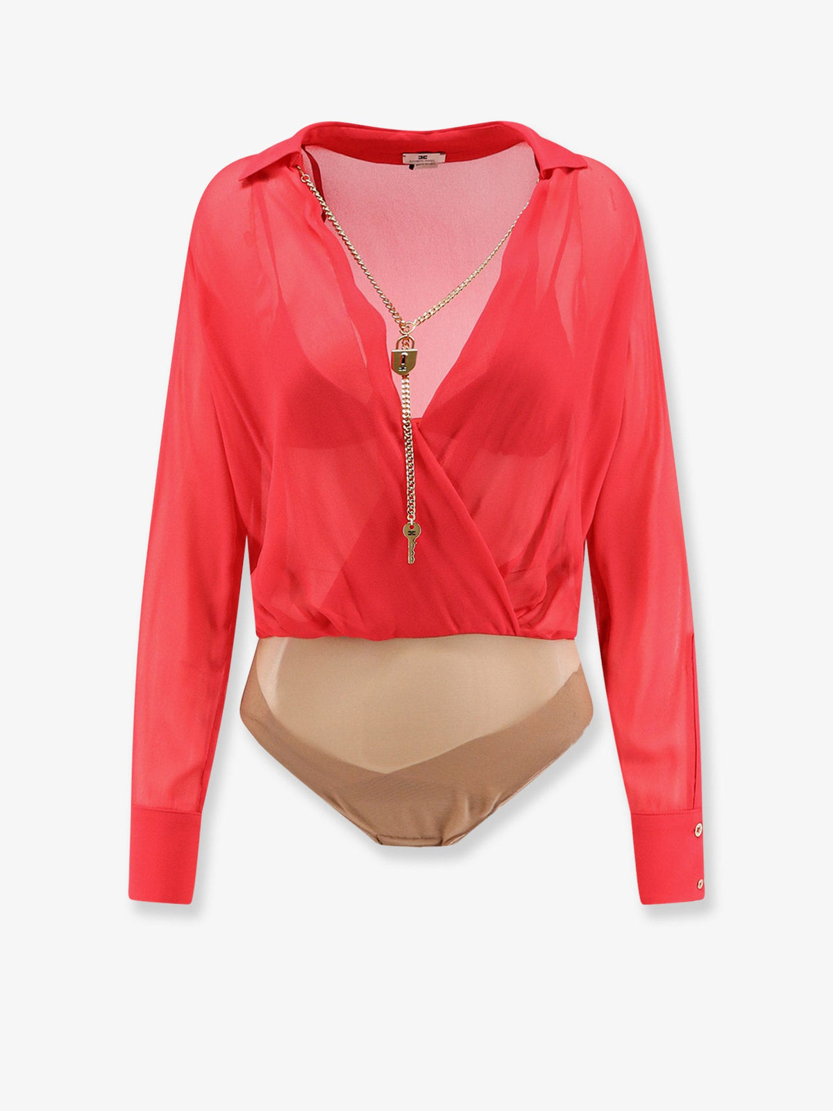 Elisabetta Franchi Viscose Body Shirt - Red