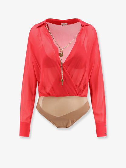 Elisabetta Franchi Viscose Body Shirt - Red
