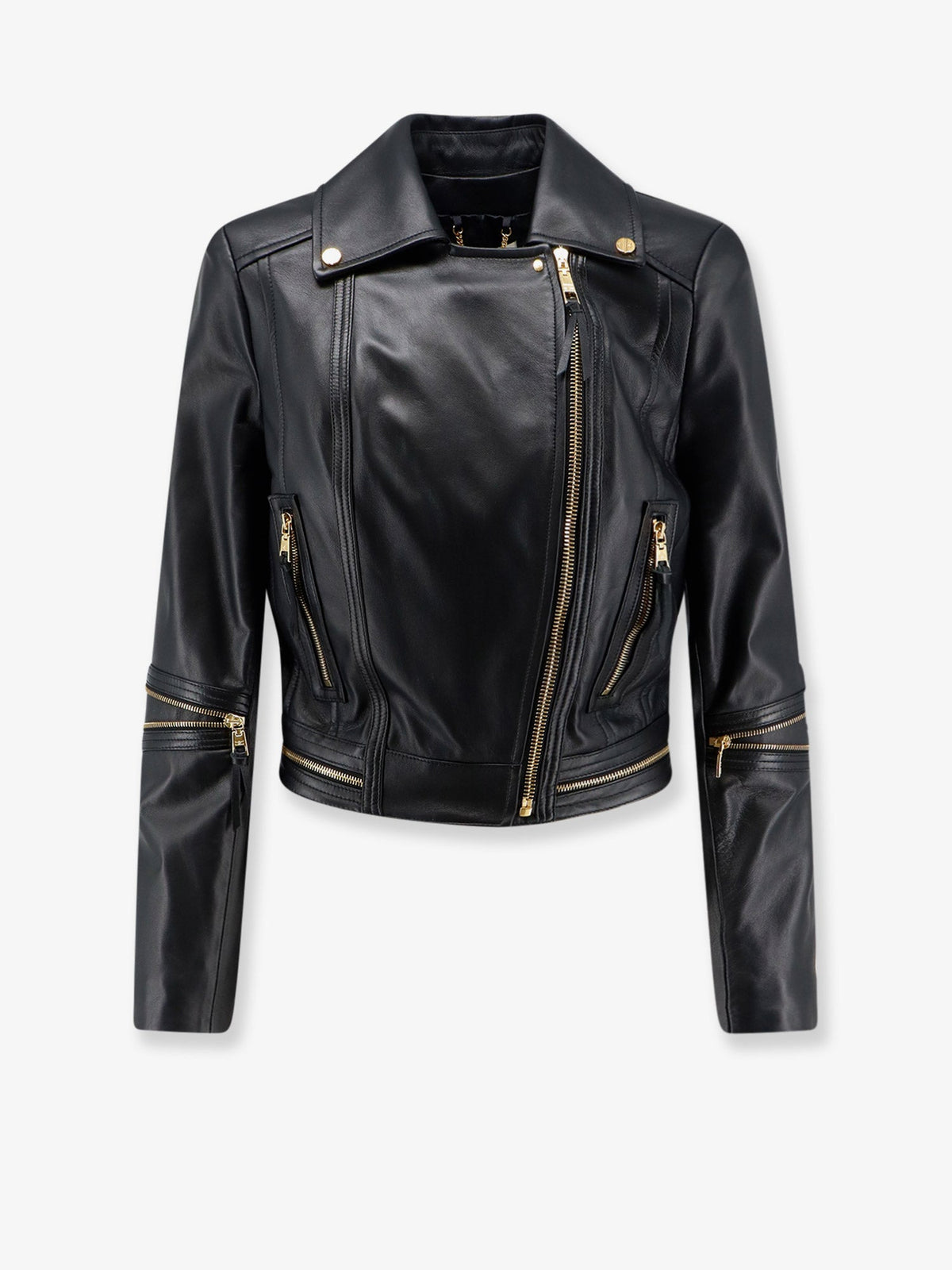 Elisabetta Franchi Leather biker jacket - Nero