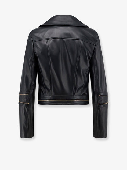 Elisabetta Franchi Leather biker jacket - Nero