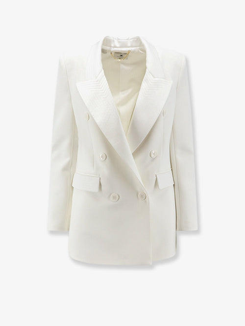 Elisabetta Franchi Daily blazer with stitched profiles - Avorio