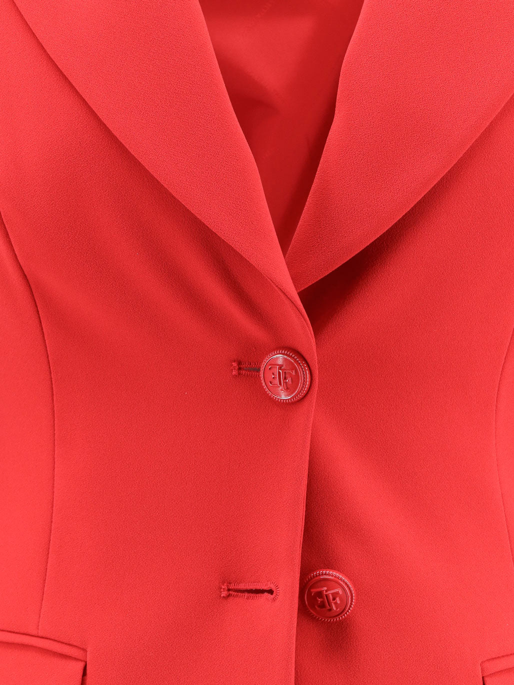 Elisabetta Franchi Fitted blazer with laces on the back - Red