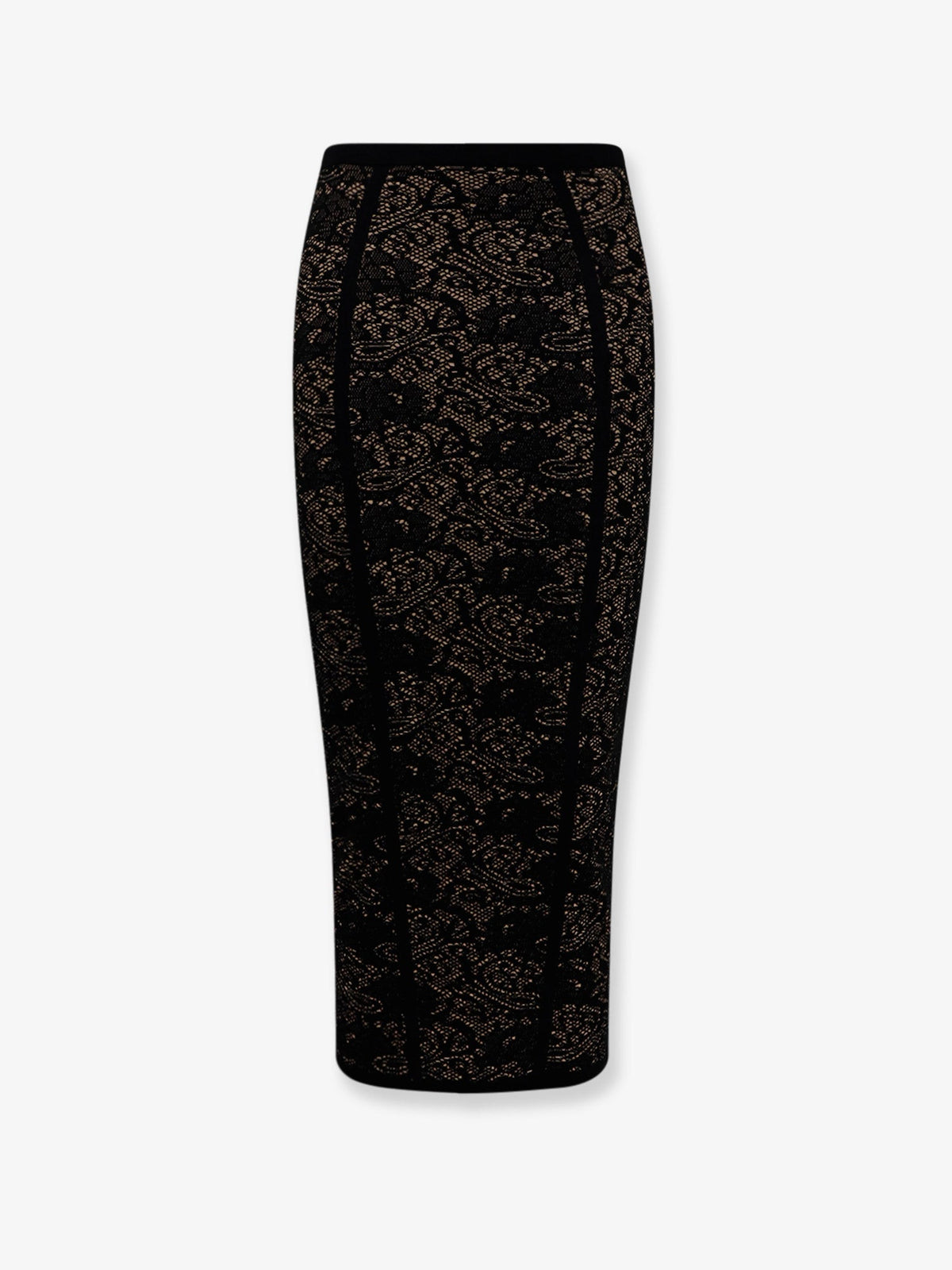Elisabetta Franchi Embroidered knitted skirt - Nero