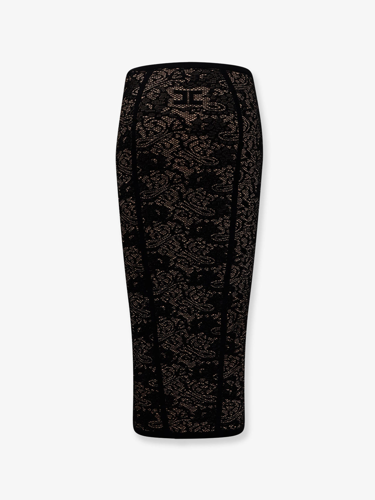 Elisabetta Franchi Embroidered knitted skirt - Nero
