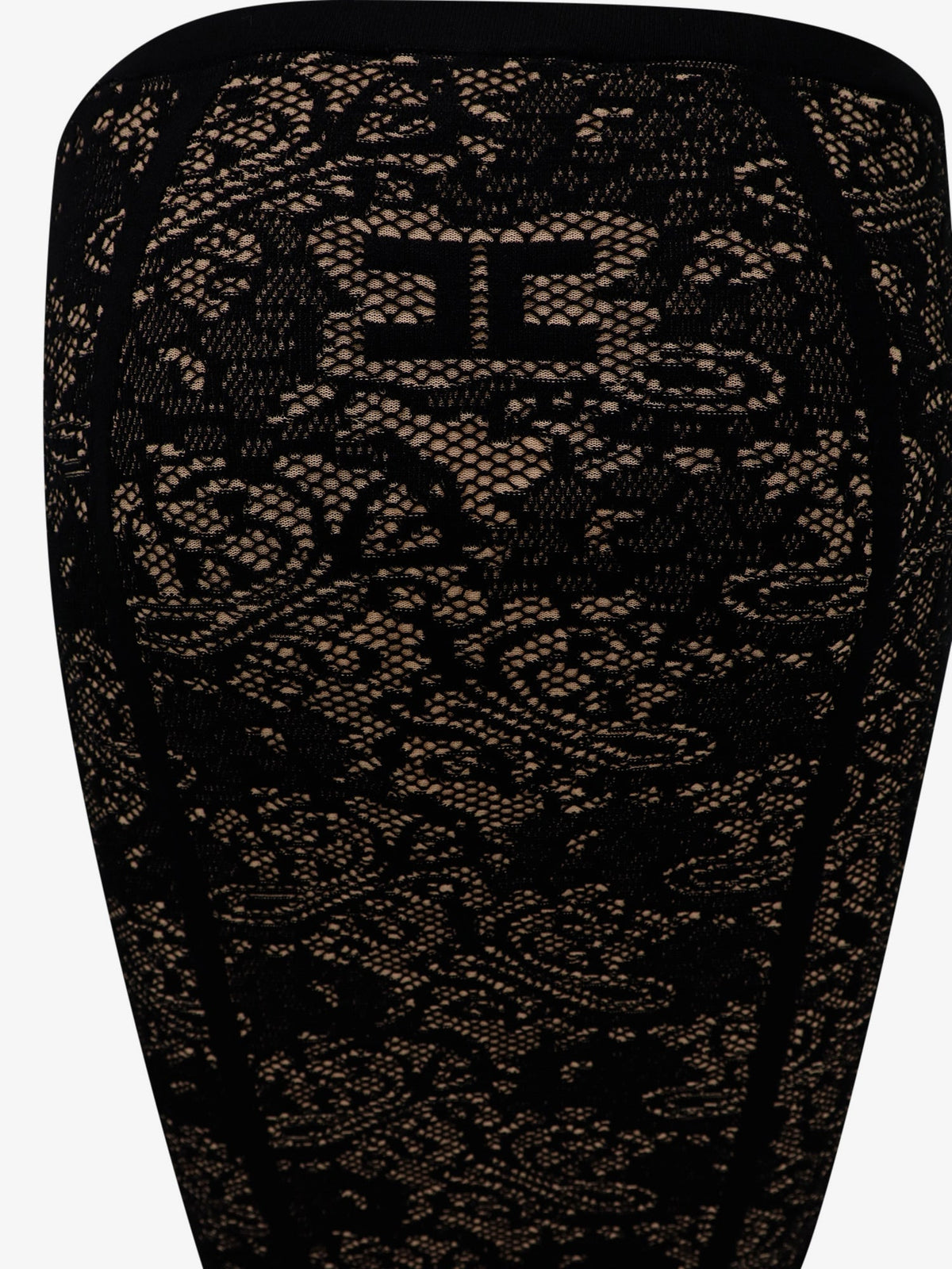 Elisabetta Franchi Embroidered knitted skirt - Nero