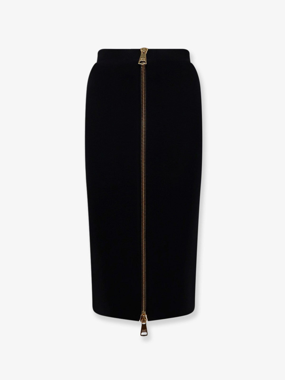 Elisabetta Franchi Viscose and nylon skirt with zip - Nero
