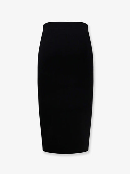 Elisabetta Franchi Viscose and nylon skirt with zip - Nero
