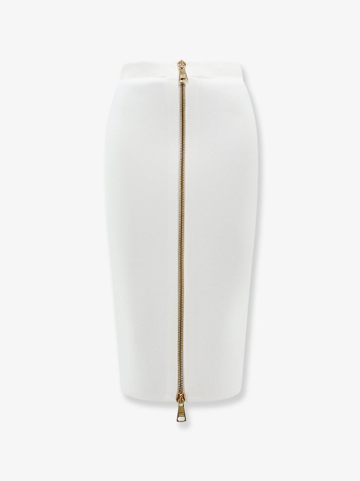 Elisabetta Franchi Viscose and nylon skirt with zip - Avorio