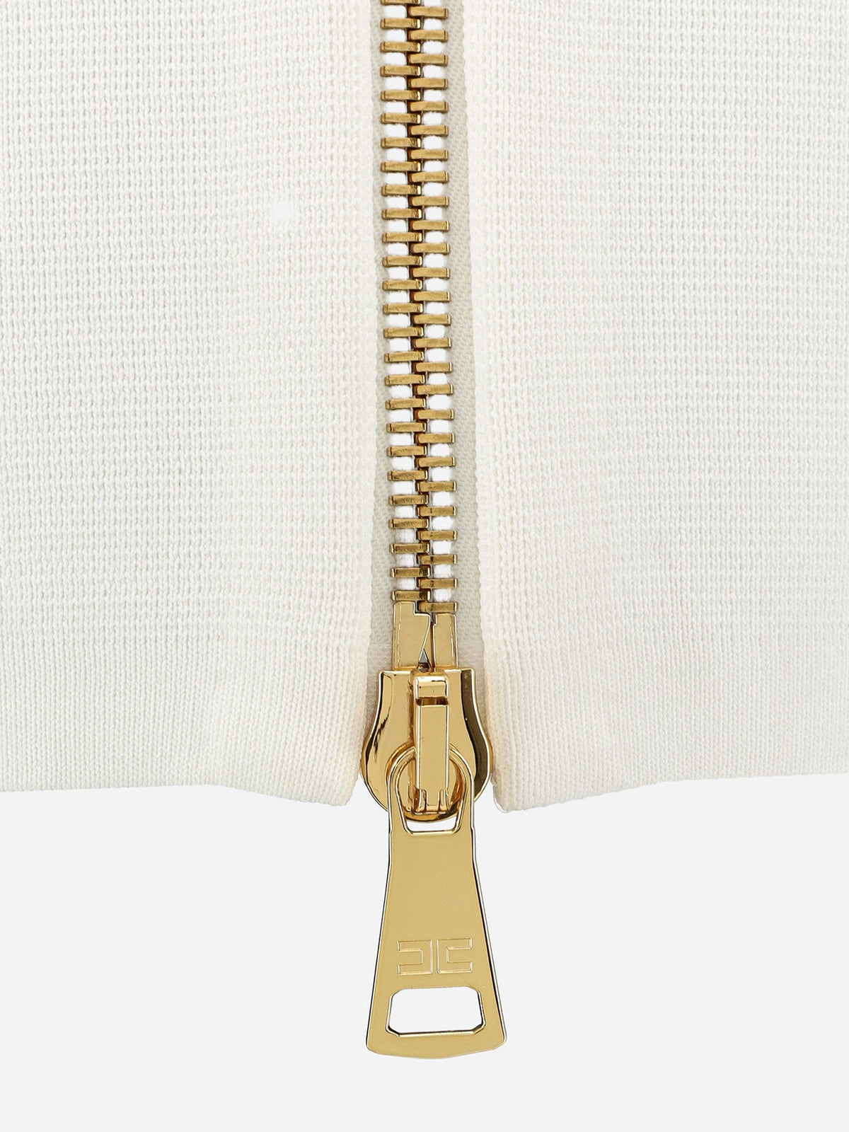 Elisabetta Franchi Viscose and nylon skirt with zip - Avorio