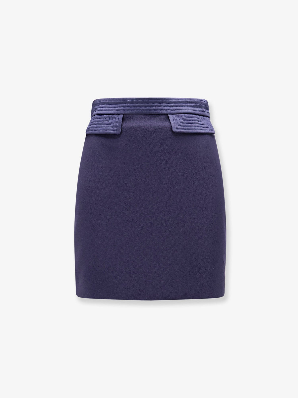 Elisabetta Franchi Mini Skirt with stitched profile - Blu