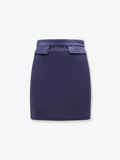 Elisabetta Franchi Mini Skirt with stitched profile - Blu
