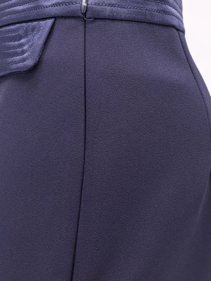 Elisabetta Franchi Mini Skirt with stitched profile - Blu