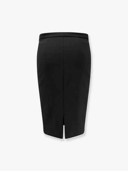 Elisabetta Franchi Essentials skirt with Monogram detail - Nero
