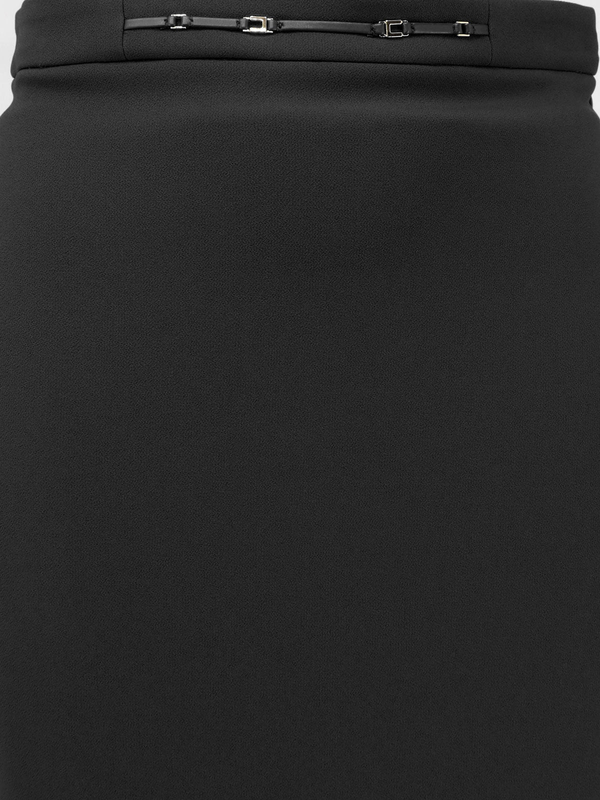 Elisabetta Franchi Essentials skirt with Monogram detail - Nero