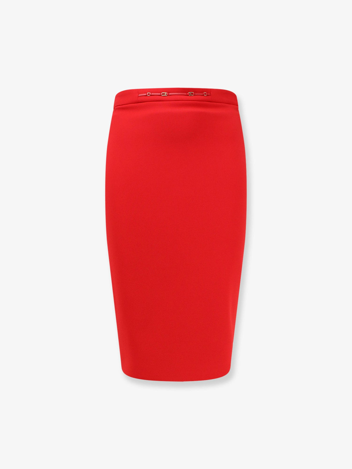 Elisabetta Franchi Essentials skirt with Monogram detail - Red