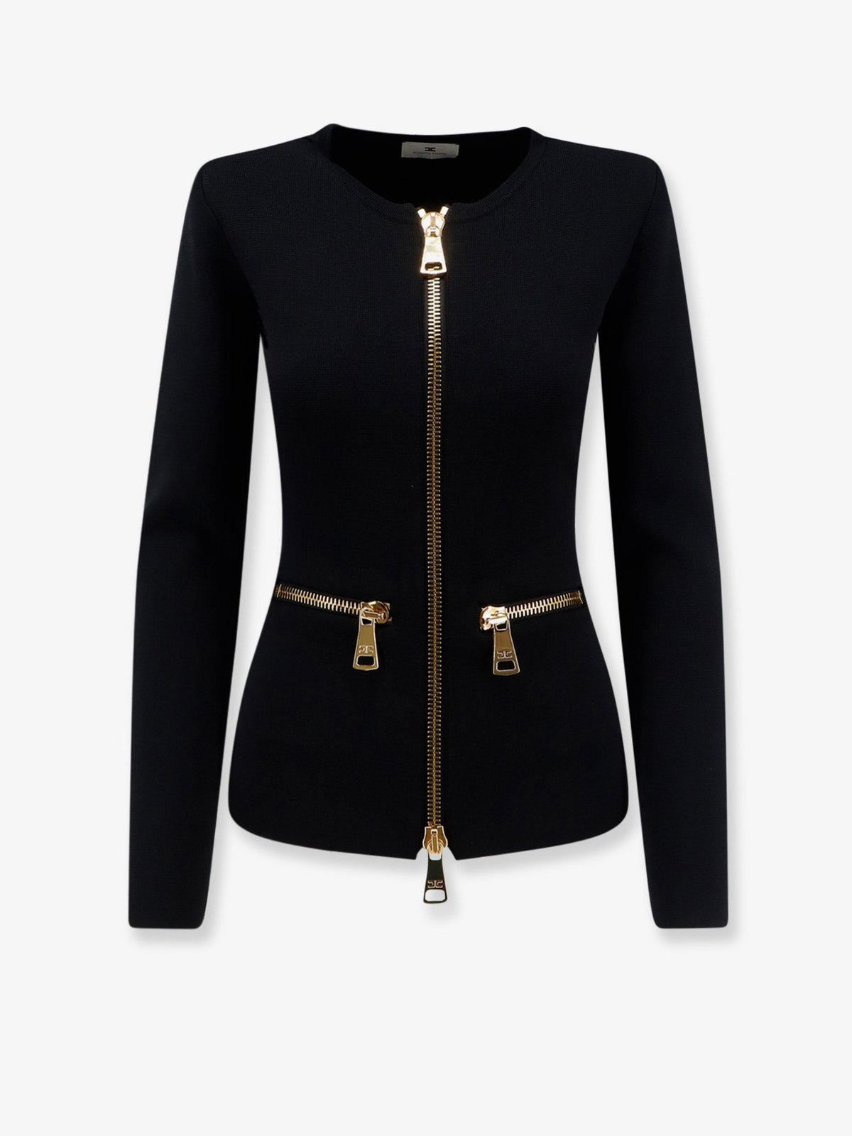 Elisabetta Franchi Knitted blazer with zip - Nero