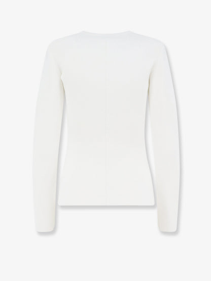 Elisabetta Franchi Knitted blazer with zip - Avorio