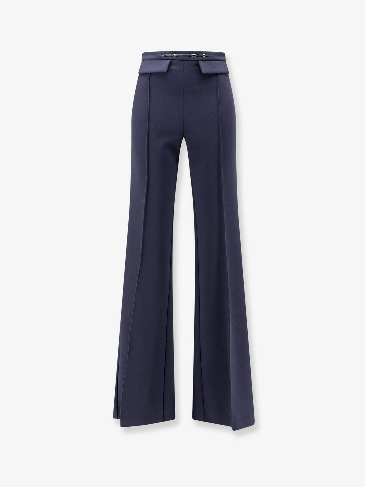 Elisabetta Franchi Essentials trousers with Monogram detail - Blu