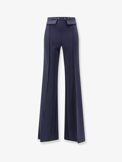 Elisabetta Franchi Essentials trousers with Monogram detail - Blu