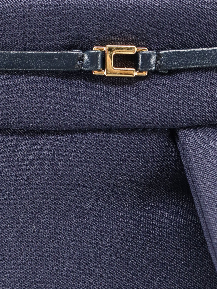 Elisabetta Franchi Essentials trousers with Monogram detail - Blu