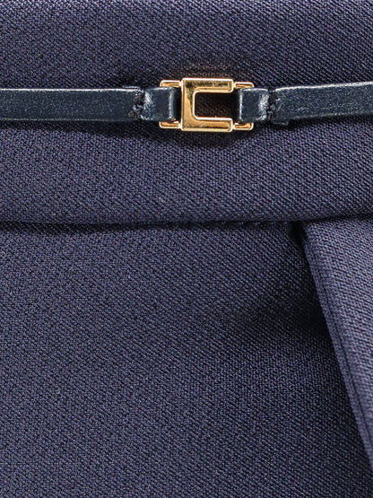 Elisabetta Franchi Essentials trousers with Monogram detail - Blu