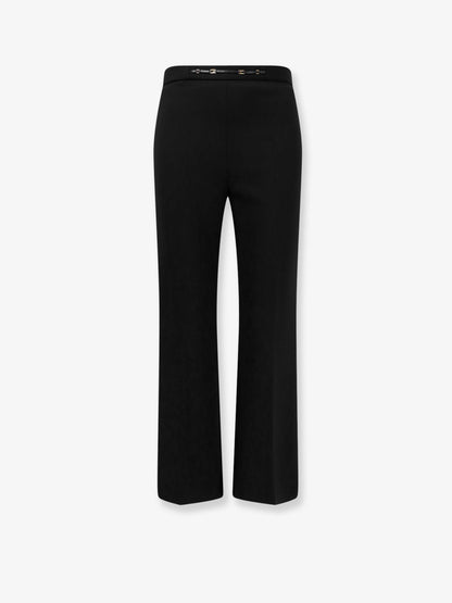 Elisabetta Franchi Essentials trousers with Monogram detail - Nero