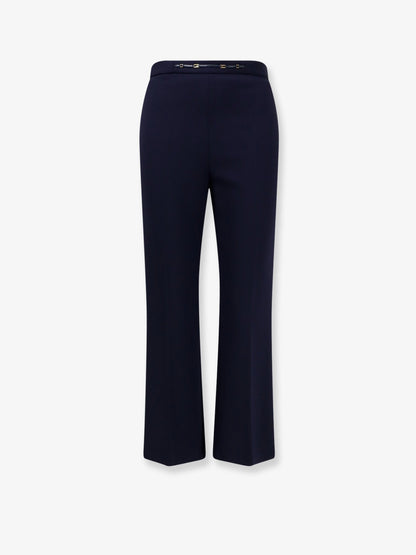 Elisabetta Franchi Essentials rtrousers with Monogram detail - Blu