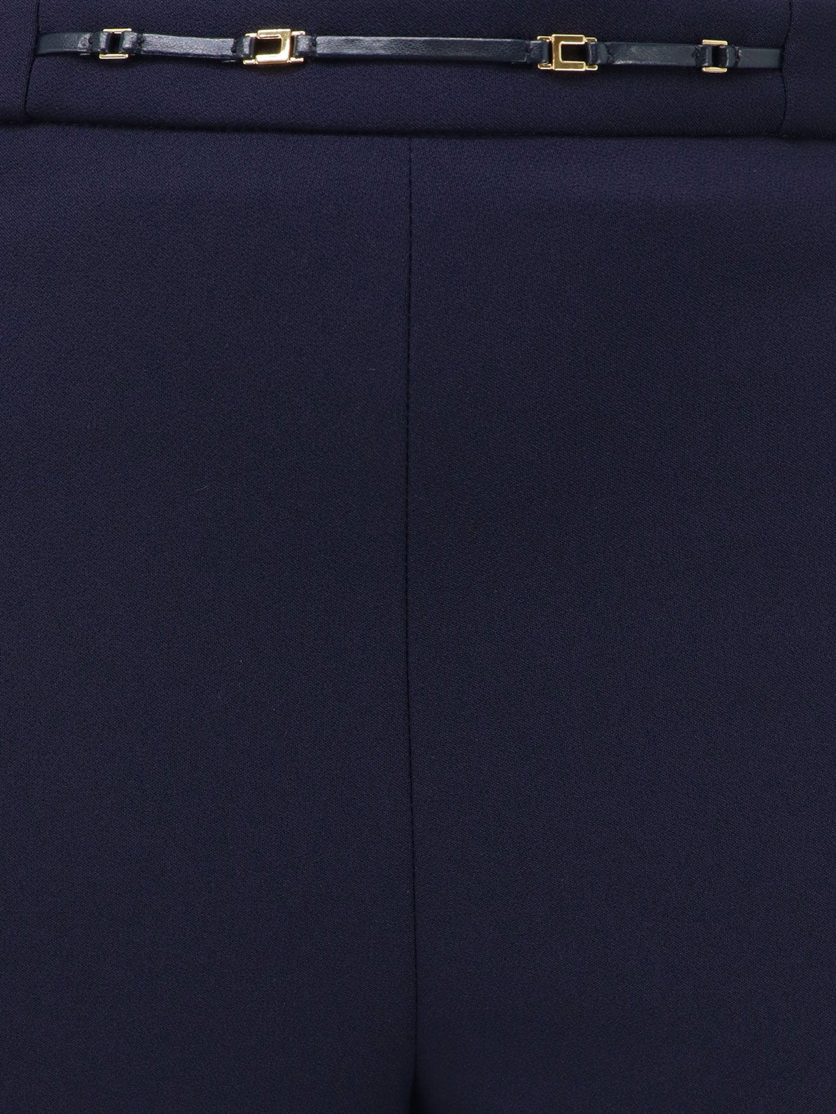 Elisabetta Franchi Essentials rtrousers with Monogram detail - Blu