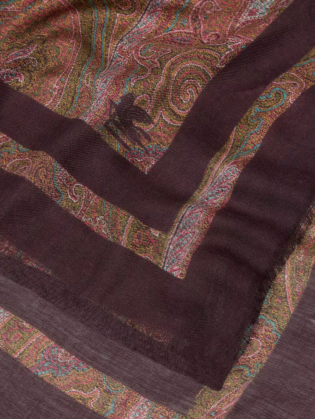 Etro Modal and cashmere shawl with Paisley pattern - Multicolor