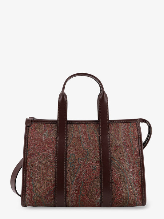 Etro Arnica S Paisley fabric handbag with shoulder strap - Nero