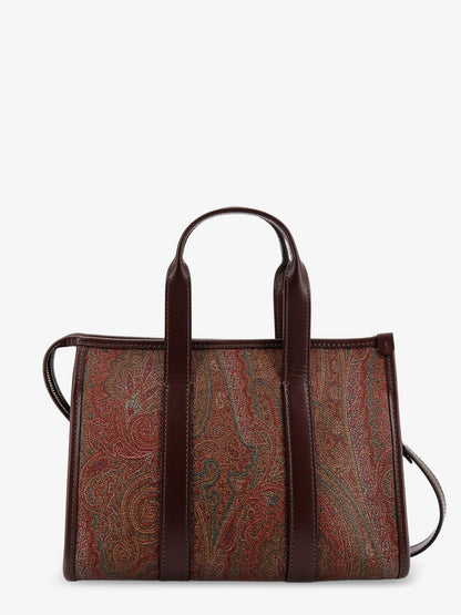 Etro Arnica S Paisley fabric handbag with shoulder strap - Nero