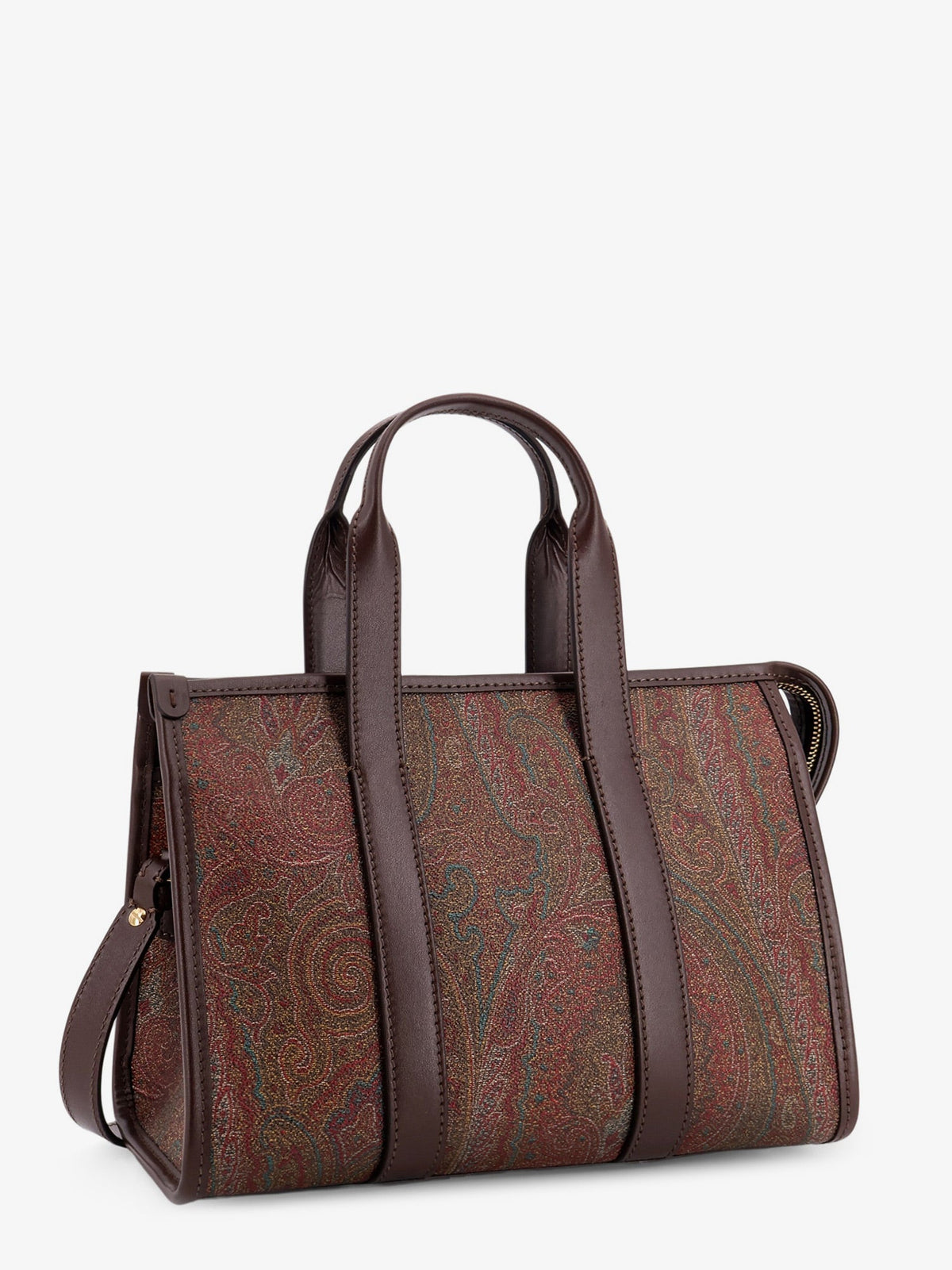 Etro Arnica S Paisley fabric handbag with shoulder strap - Nero