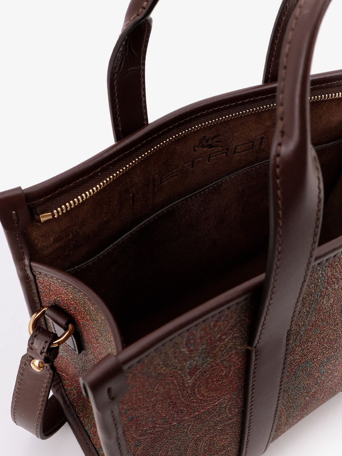Etro Arnica S Paisley fabric handbag with shoulder strap - Nero