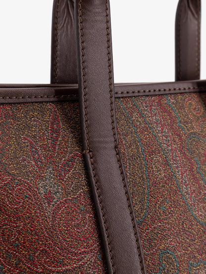 Etro Arnica S Paisley fabric handbag with shoulder strap - Nero