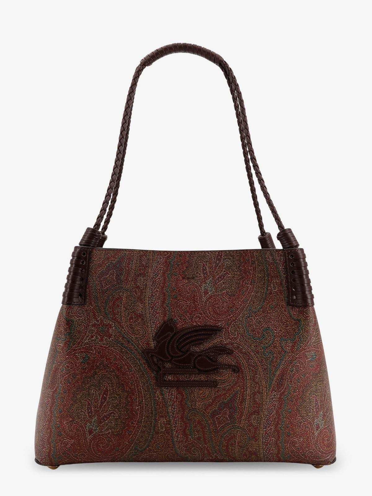 Etro Libra M Arnica Paisley fabric shopping bag - Nero