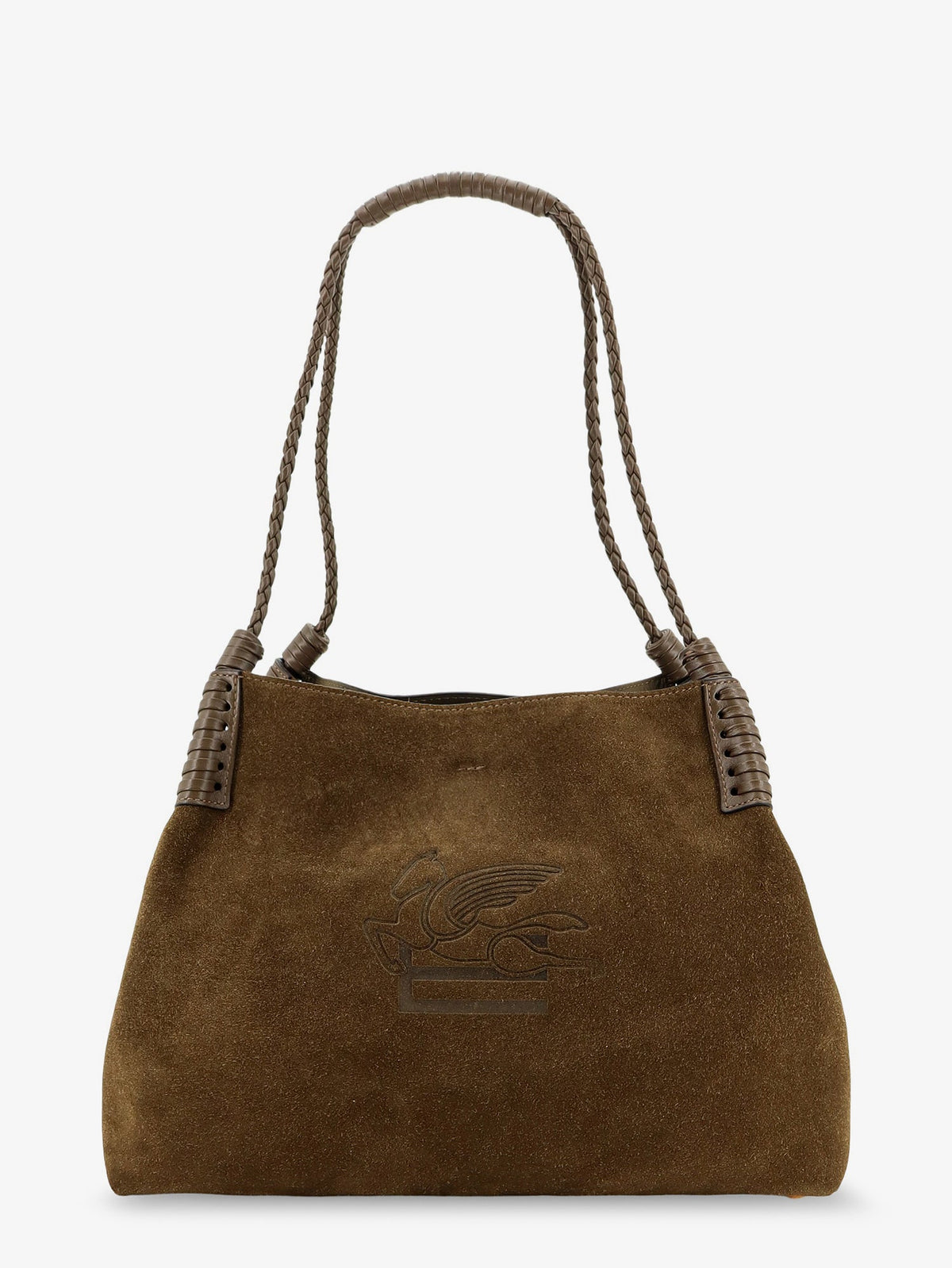 Etro Libra S Arnica suede shopping bag - Marrone