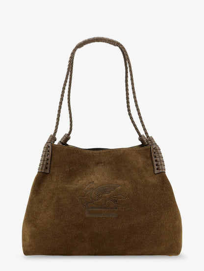 Etro Libra S Arnica suede shopping bag - Marrone