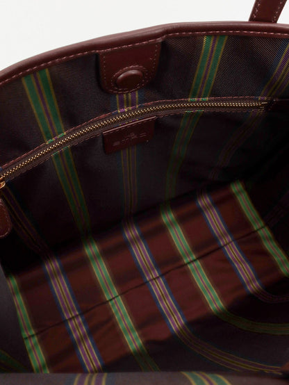 Etro Love Trotter Paisley jacquard shopping bag with leather handles - Multicolor