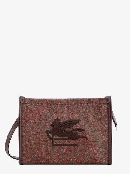 Etro Pegaso Arnica Paisley fabric Pouch - Marrone