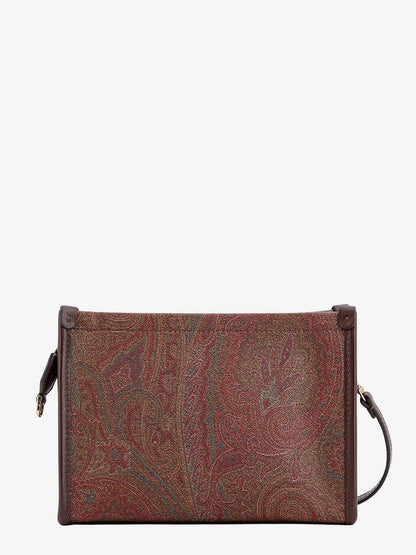 Etro Pegaso Arnica Paisley fabric Pouch - Marrone