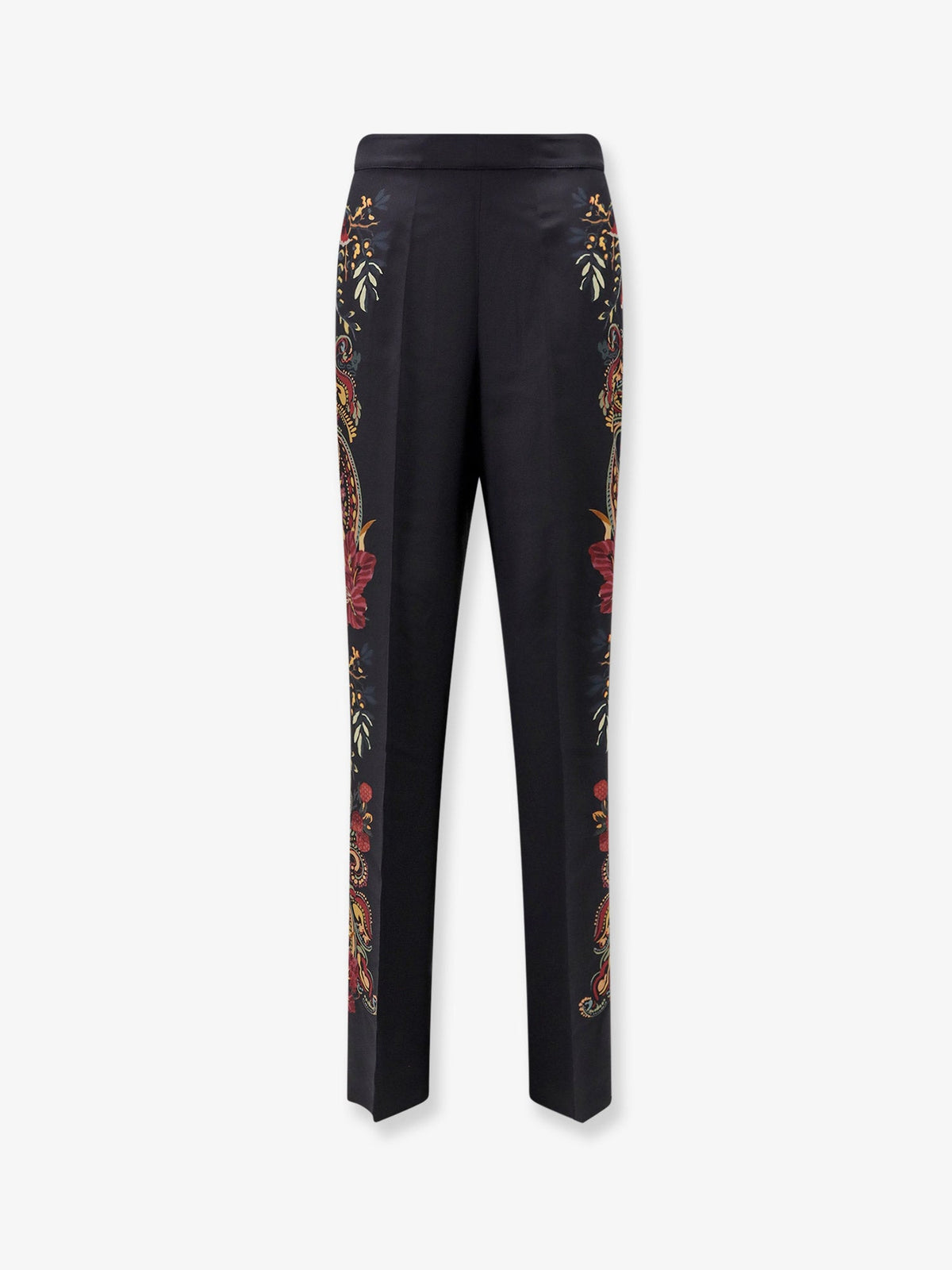 Etro Silk trousers with paisley pattern - Marrone